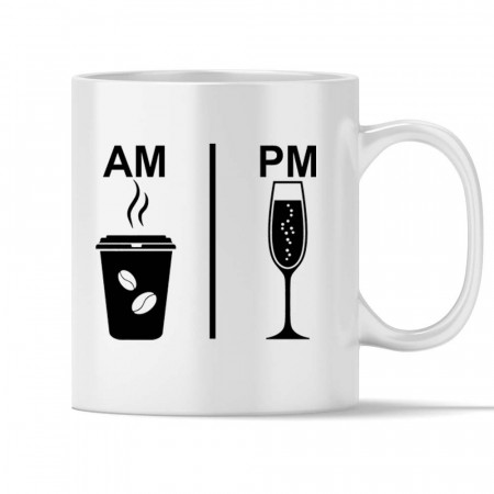 Кружка(Чашка) AM-coffee PM-wine 330мл 