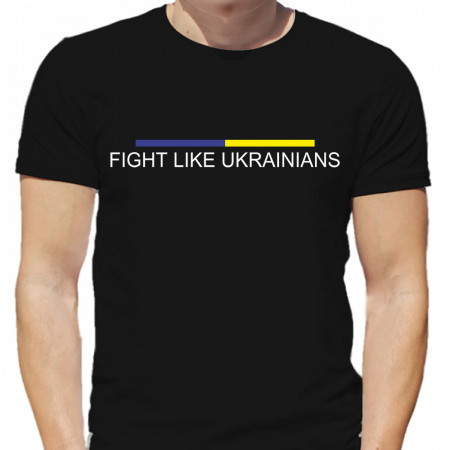 Футболка Fight like ukrainians хлопковая