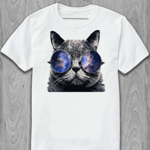 Футболка Котик в космических очках