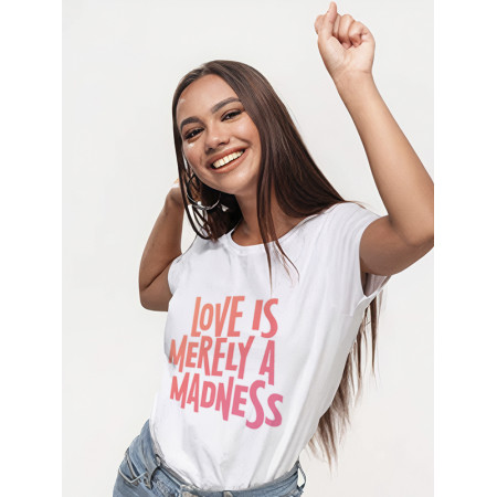 Футболка Love is merely а madness хлопковая