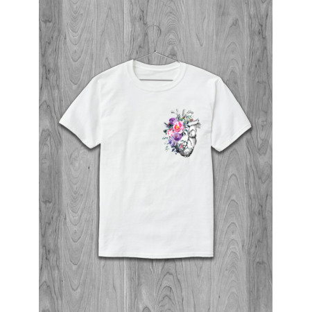 Футболка Heart and flowers хлопковая