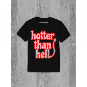 Футболка Hotter than hell (со стрелочкой) Футболка Hotter than hell (со стрелочкой)