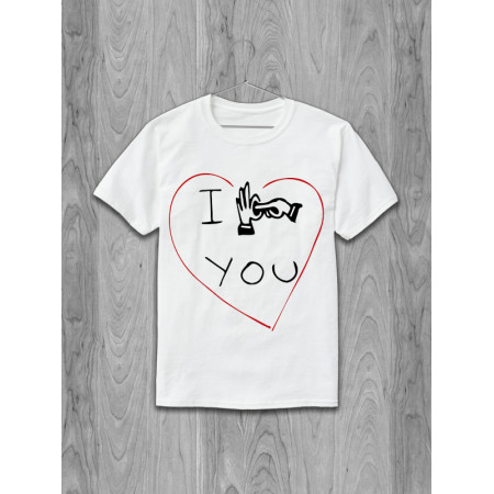 Футболка I love you хлопковая