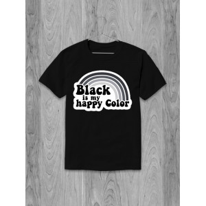 Футболка Black is my happy color (black rainbow) Футболка Black is my happy color (black rainbow)
