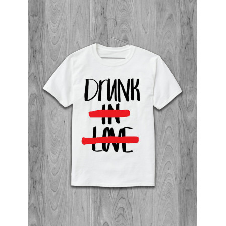 Футболка Drunk in love - Drunk хлопковая
