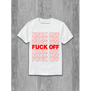 Футболка Fuck off (красная надпись)