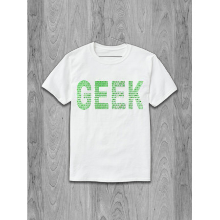 Футболка Geek (надпись из 0 и 1) хлопковая