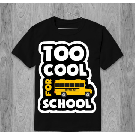 Футболка Too cool for school (school bus) хлопковая