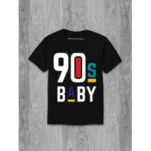 Футболка 90`s Baby (кольоровий напис)