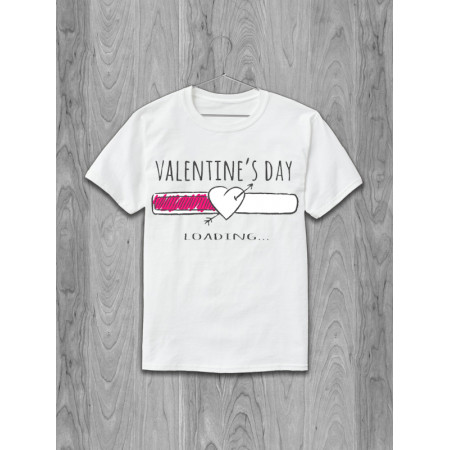 Футболка Valentine's day loading хлопковая