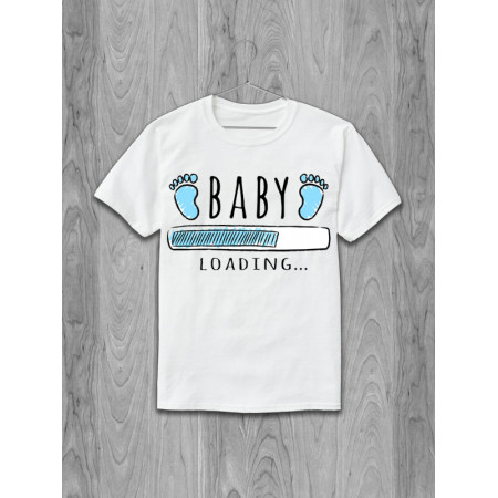 Футболка для беременных Baby loading (boy) хлопковая