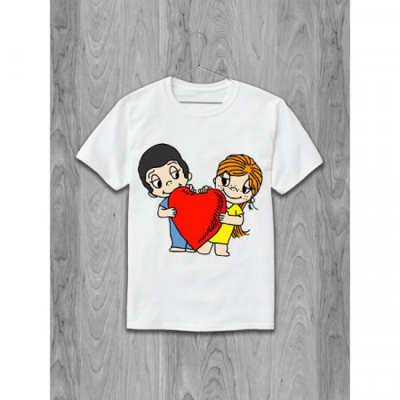 Футболка Love is… Сердце хлопковая