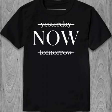 Футболка Yesterday. Now. Tomorrow. хлопковая