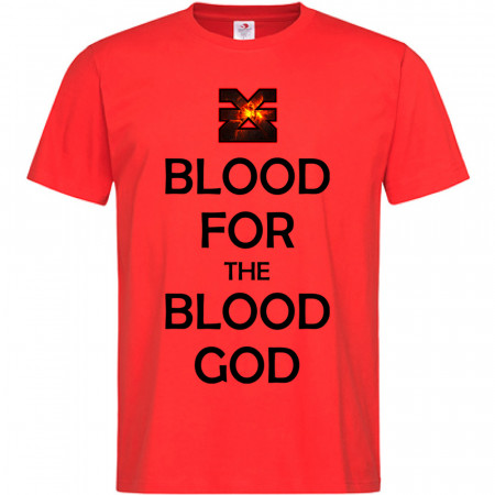 Футболка Blood For The Blood God - Символ Кхорна хлопковая