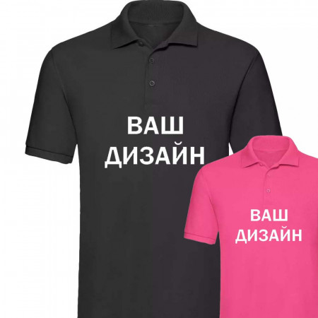 Футболка-поло с вашим принтом-дизайном хлопок