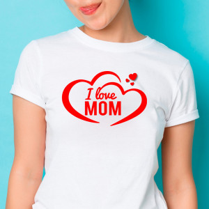 Футболка I love mom