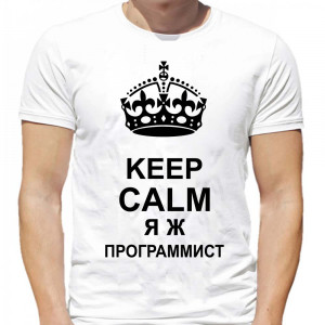 Футболка Keep calm Я ж программист