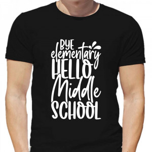 Футболка Bye elementary. Hello middle scool