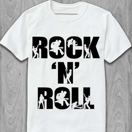Футболка Rock N Roll (музыканты) из хлопка