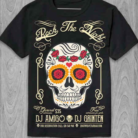 Футболка Rock the night из хлопка