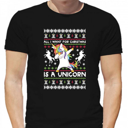 Футболка ALL I WANT FOR CHRISTMAS IS A UNICORN