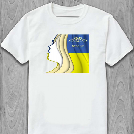 Футболка Образ девушки Флаг Ukraine