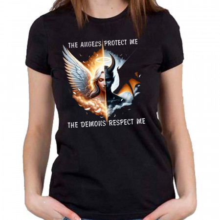 Футболка The Angels Protect Me. The Demons Respect Me