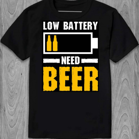 Футболка Low Battery Need Beer