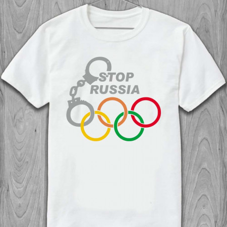 Футболка STOP RUSSIA белая