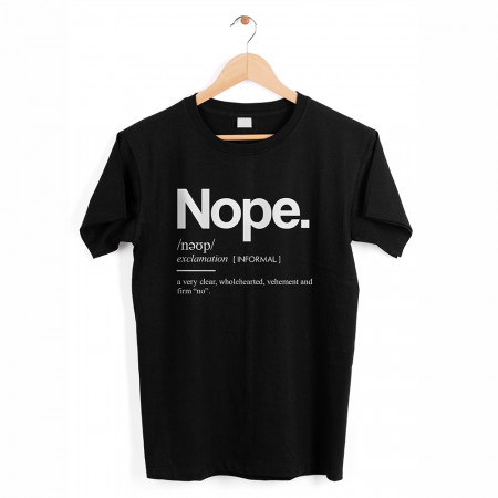Футболка Nope. A very wholehearted, vehement and firm "no"