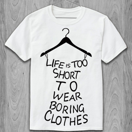 Футболка Life is too short to wear boring clothes