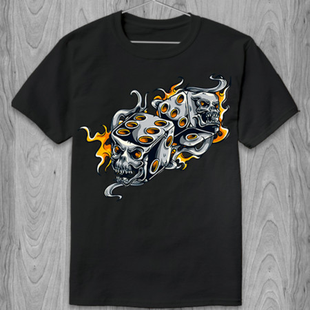 Футболка Череп Игральные кости