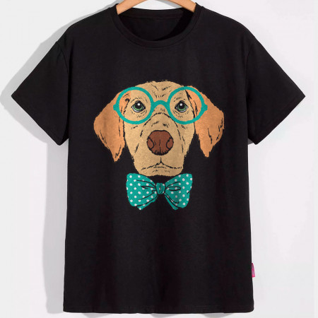 Футболка Dog в голубых очках