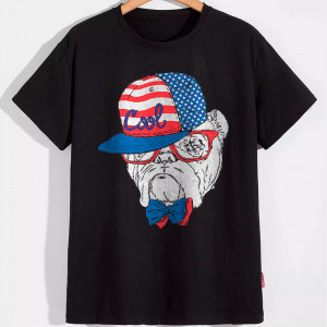 Футболка Собака Cool with Flag Футболка Собака Cool with Flag