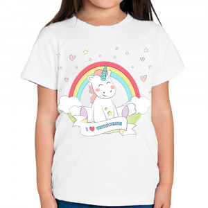 Детская футболка I love Unicorn