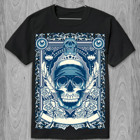 Футболка Skull and feather