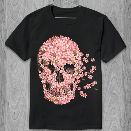 Футболка Череп (skull cherry blossom)