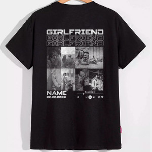Футболка My girlfriend с Вашим именем, датой и песней Футболка My girlfriend с Вашим именем, датой и песней
