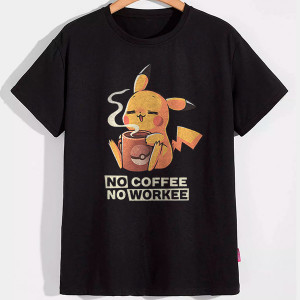 Футболка Покемон No coffee No workee Футболка Покемон No coffee No workee