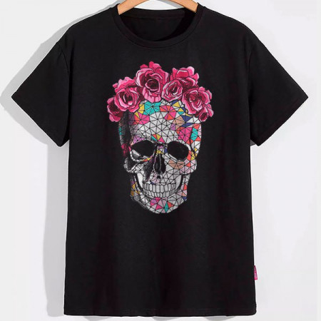 Футболка Skull And Floral хлопковая