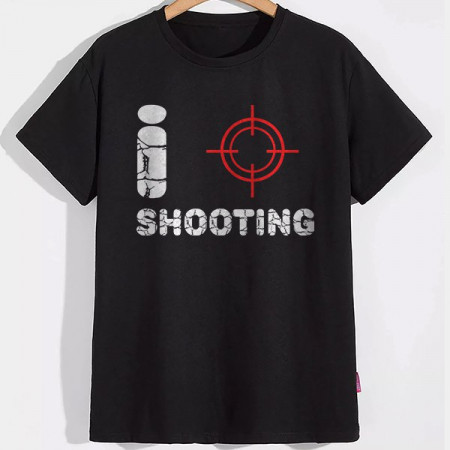 Футболка I love shooting хлопковая