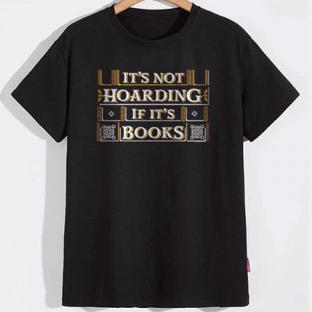 Футболка It's not hoarding if it's books хлопковая