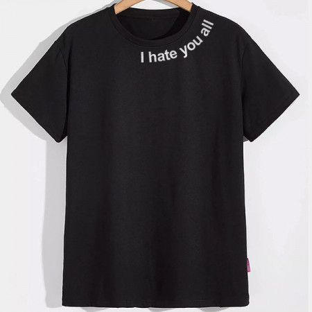 Футболка I hate you all хлопковая