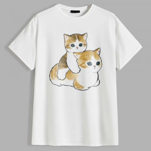 Футболка Мама-кошка и котёнок