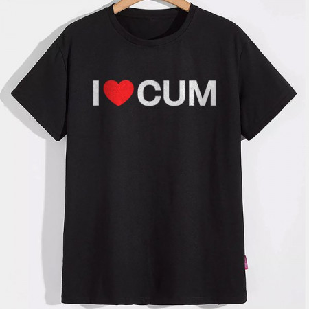 Футболка I love Cum из хлопка