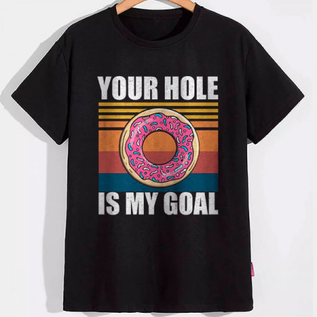 Женская футболка Your hole is my goal