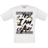 Футболка Yes I`m crazy с принтом