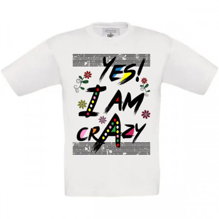 Футболка Yes I`m crazy с принтом