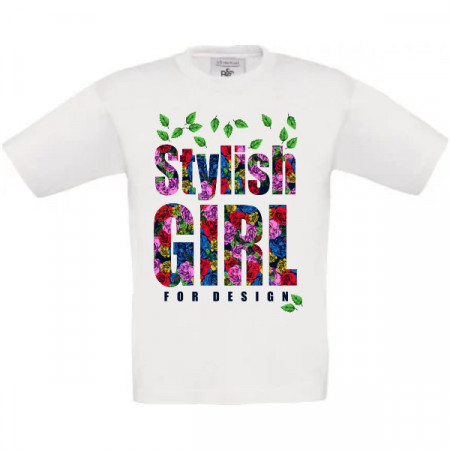 Женская футболка Stylish girl for design
