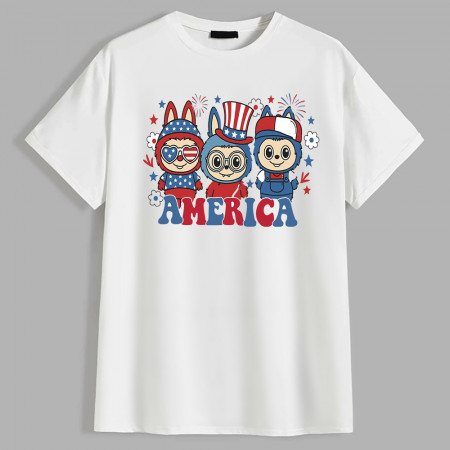 Футболка Лабубу America з бавовни
